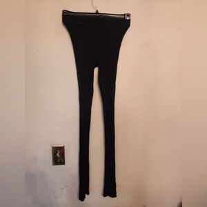 Fashion nova cotton stretch ribbed black leggings size xs